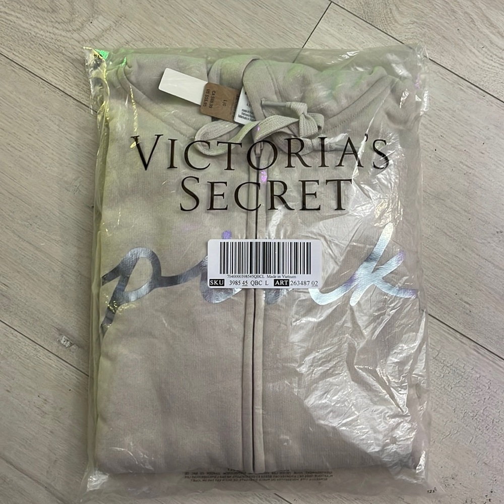 Pink fleece zip up hoodie